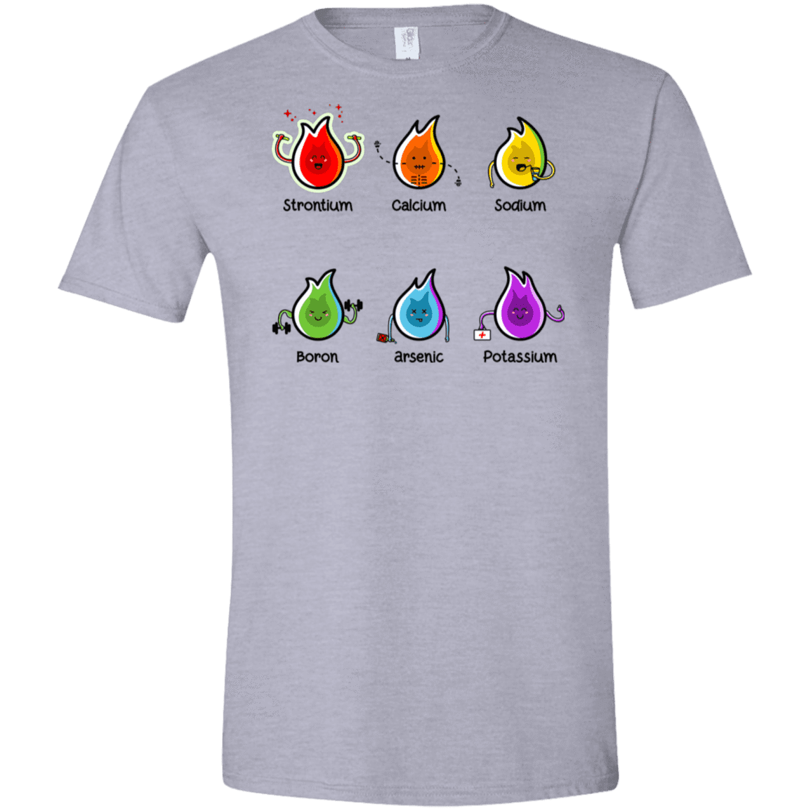 T-Shirts Sport Grey / X-Small Flaming Elements Science Men's Semi-Fitted Softstyle