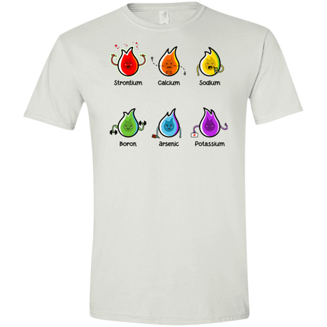 T-Shirts White / X-Small Flaming Elements Science Men's Semi-Fitted Softstyle