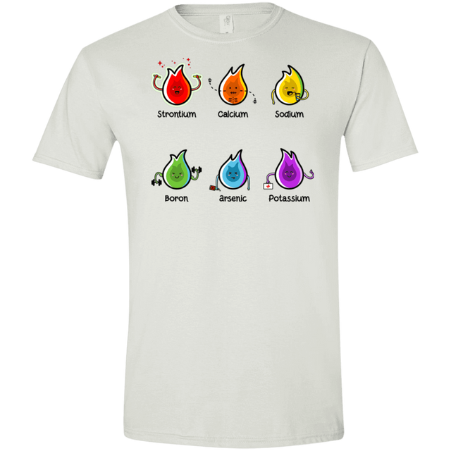 T-Shirts White / X-Small Flaming Elements Science Men's Semi-Fitted Softstyle