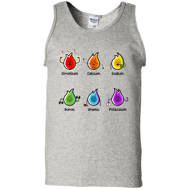 T-Shirts Ash / S Flaming Elements Science Men's Tank Top