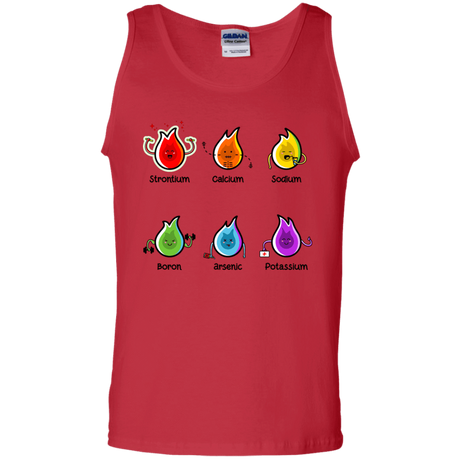 T-Shirts Red / S Flaming Elements Science Men's Tank Top