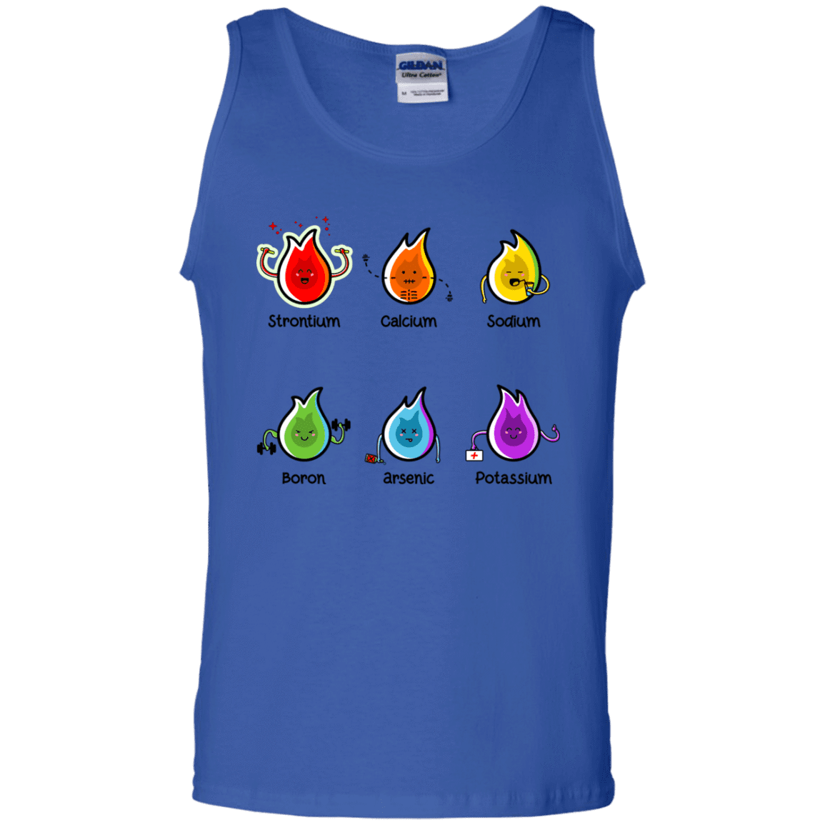 T-Shirts Royal / S Flaming Elements Science Men's Tank Top