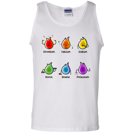 T-Shirts White / S Flaming Elements Science Men's Tank Top