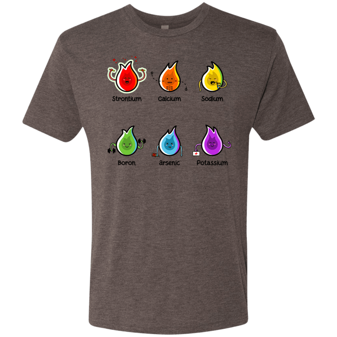 T-Shirts Macchiato / S Flaming Elements Science Men's Triblend T-Shirt