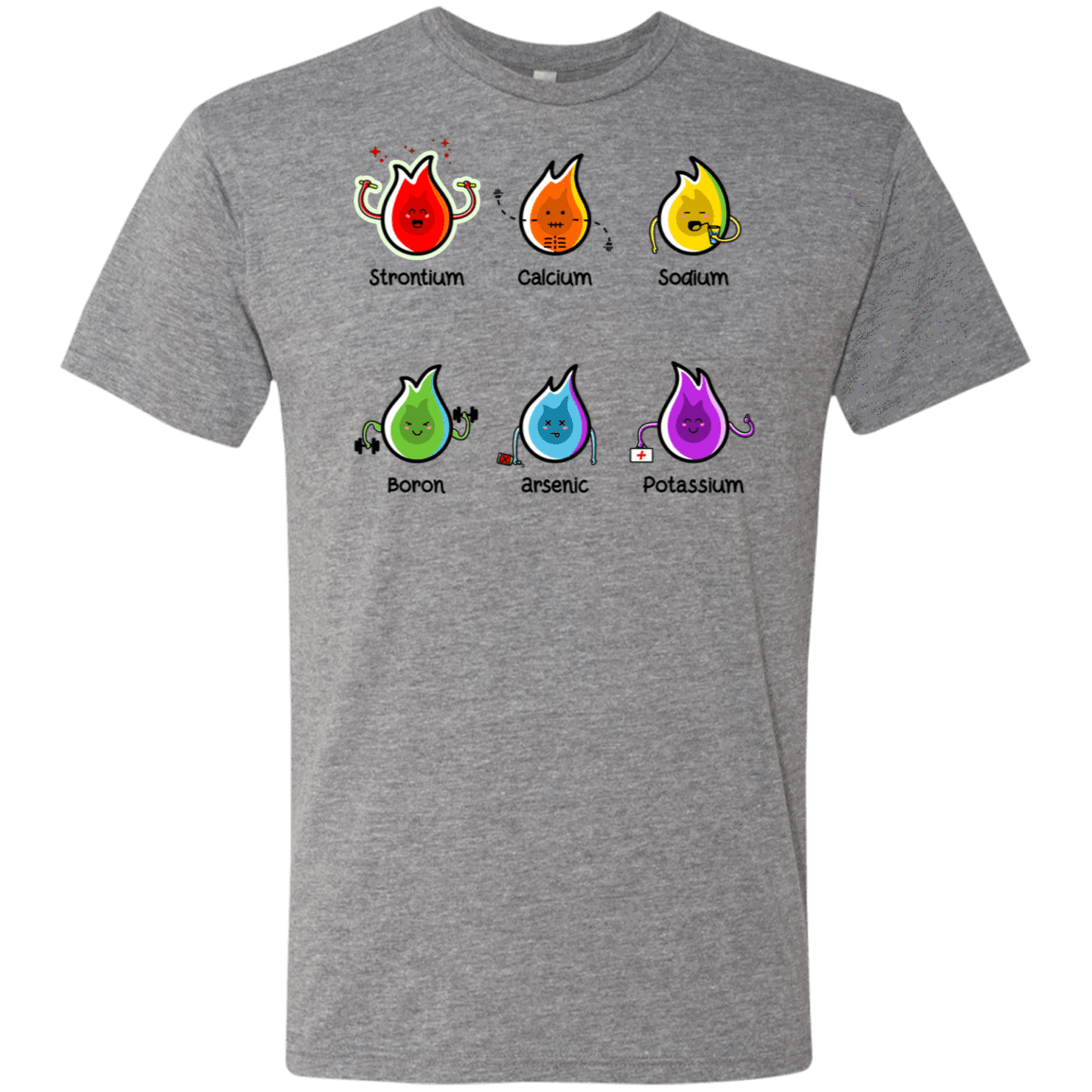 T-Shirts Premium Heather / S Flaming Elements Science Men's Triblend T-Shirt