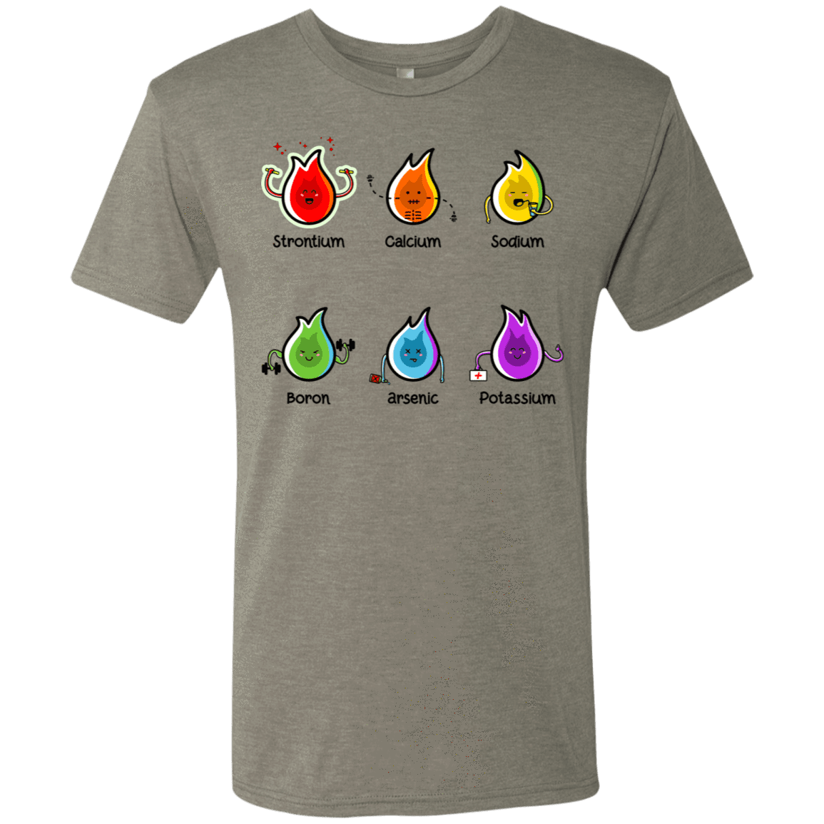 T-Shirts Venetian Grey / S Flaming Elements Science Men's Triblend T-Shirt
