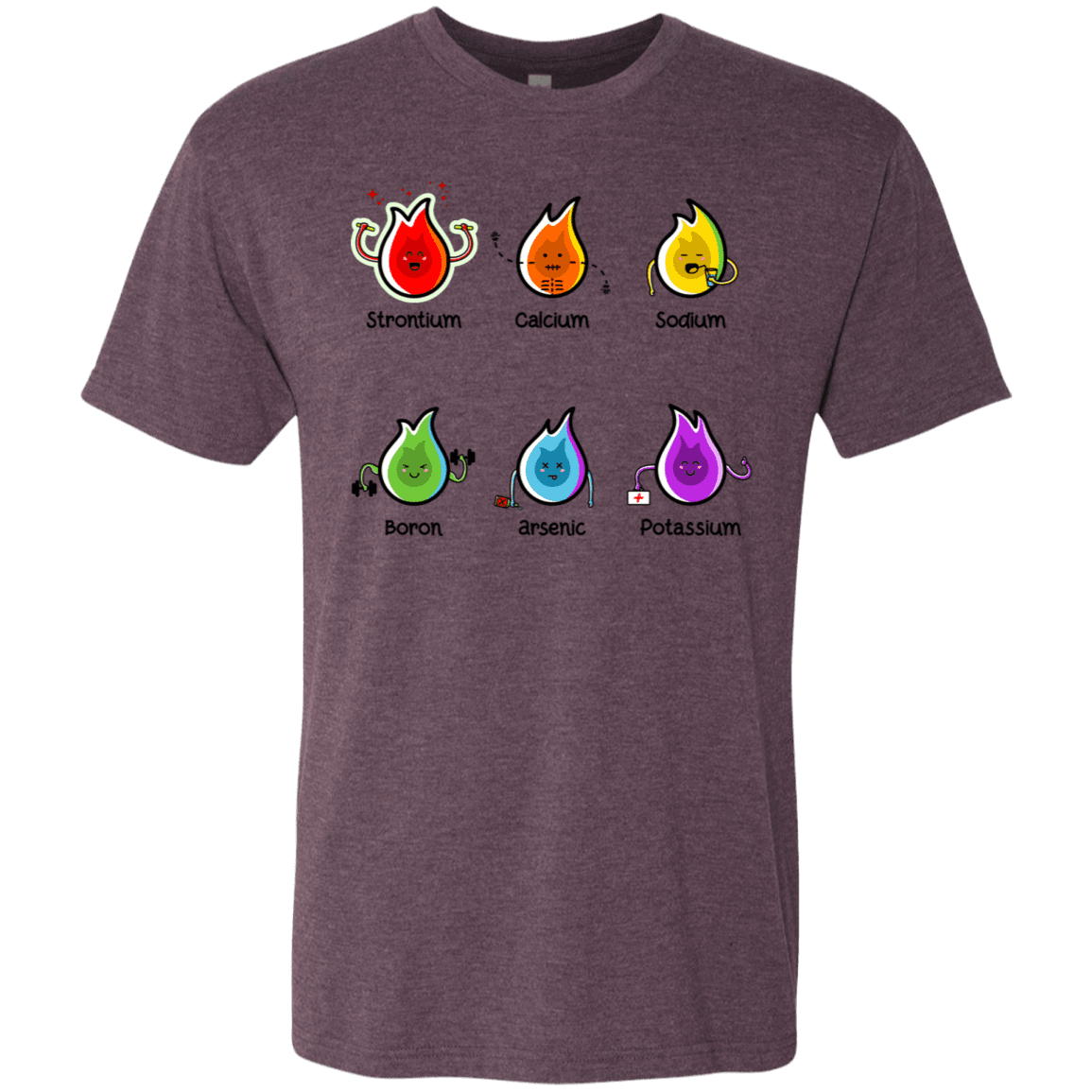 T-Shirts Vintage Purple / S Flaming Elements Science Men's Triblend T-Shirt