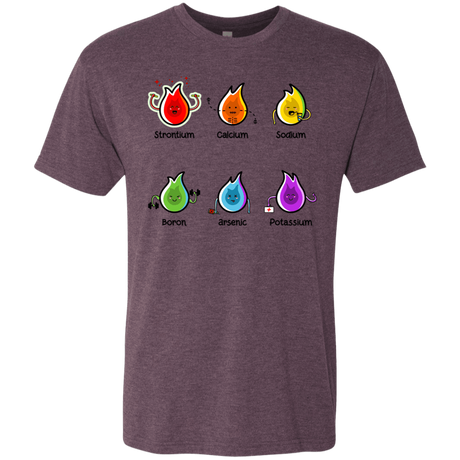 T-Shirts Vintage Purple / S Flaming Elements Science Men's Triblend T-Shirt