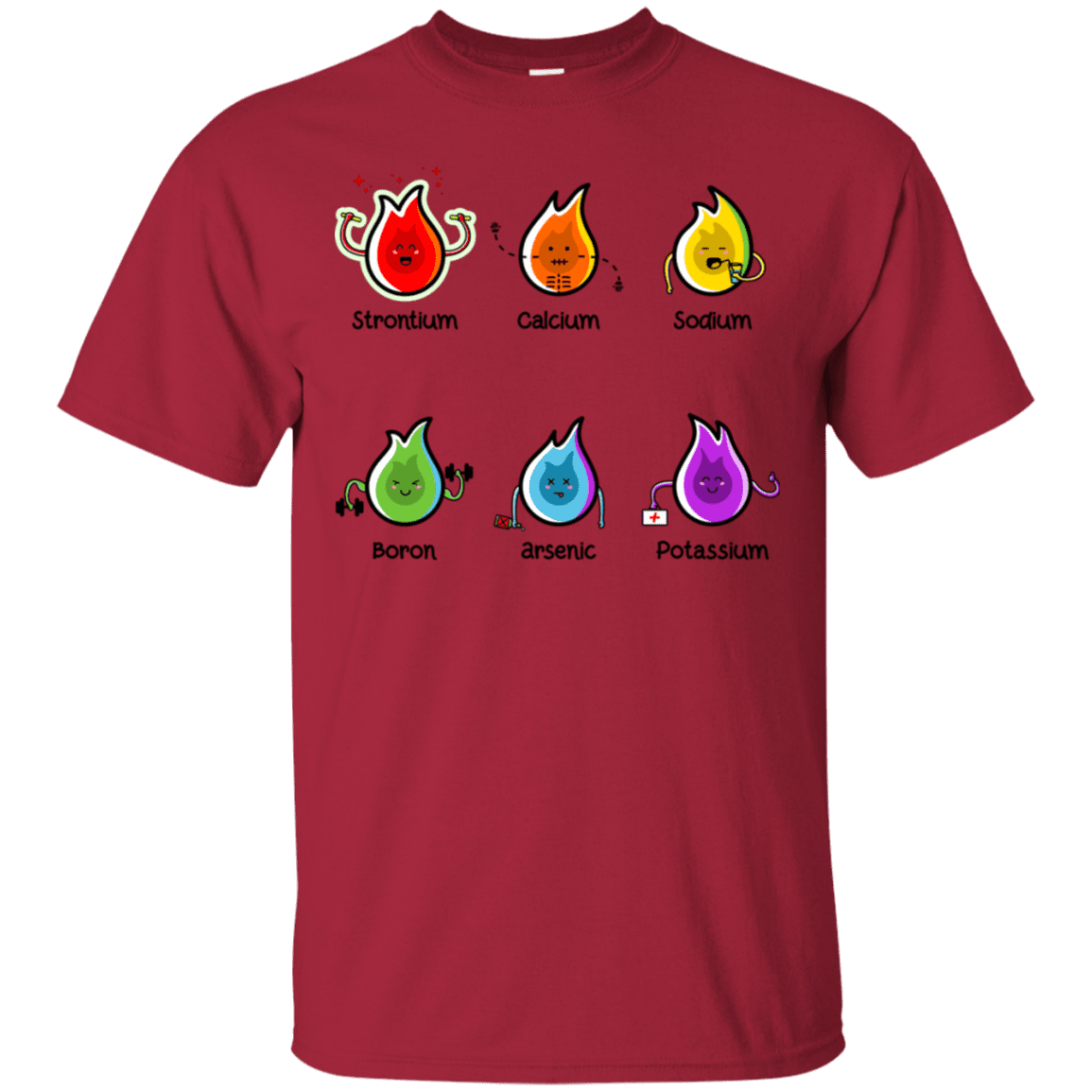T-Shirts Cardinal / S Flaming Elements Science T-Shirt