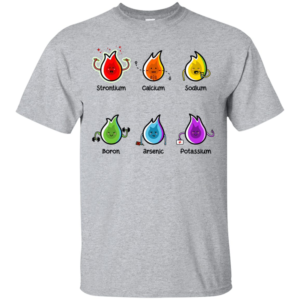T-Shirts Sport Grey / S Flaming Elements Science T-Shirt