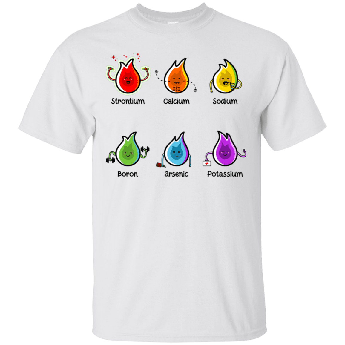 T-Shirts White / S Flaming Elements Science T-Shirt