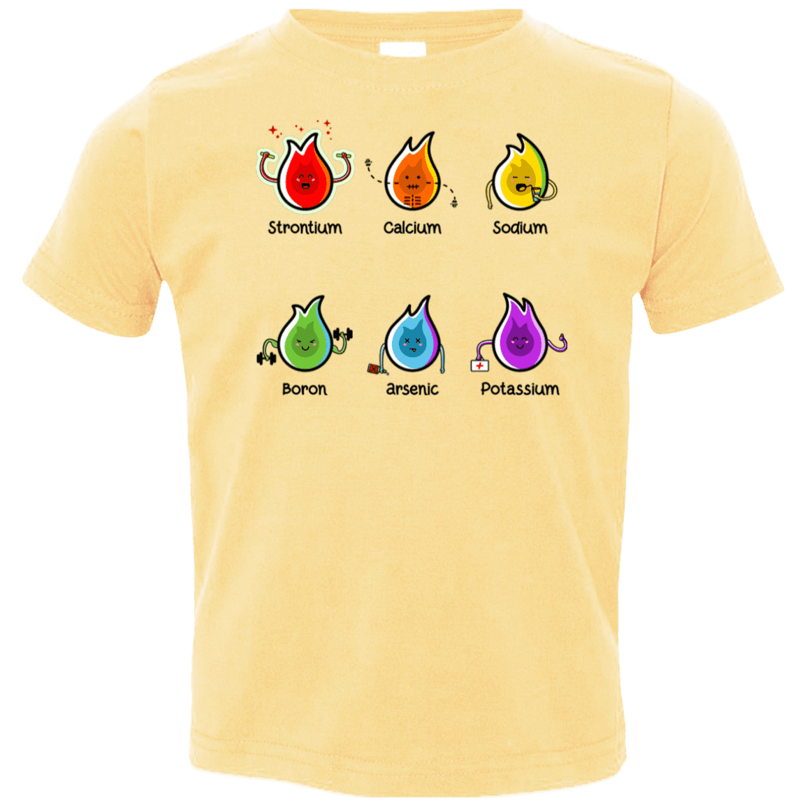 T-Shirts Butter / 2T Flaming Elements Science Toddler Premium T-Shirt