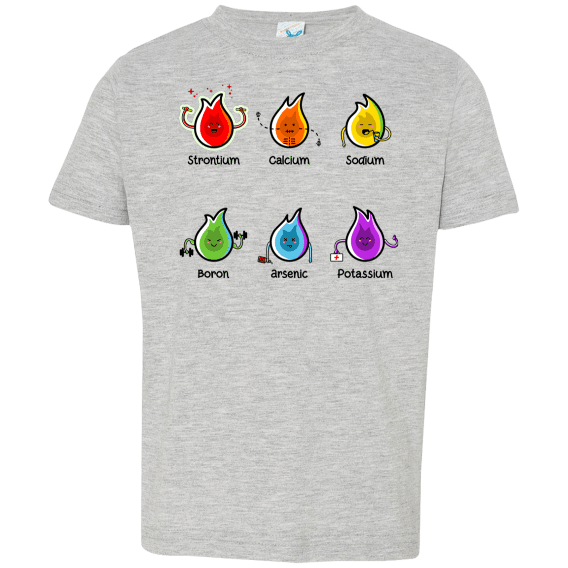 T-Shirts Heather Grey / 2T Flaming Elements Science Toddler Premium T-Shirt