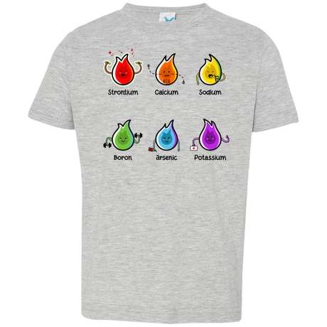 T-Shirts Heather Grey / 2T Flaming Elements Science Toddler Premium T-Shirt