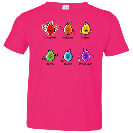 T-Shirts Hot Pink / 2T Flaming Elements Science Toddler Premium T-Shirt