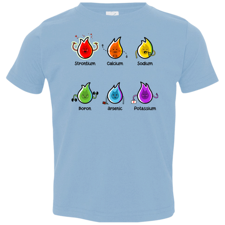 T-Shirts Light Blue / 2T Flaming Elements Science Toddler Premium T-Shirt