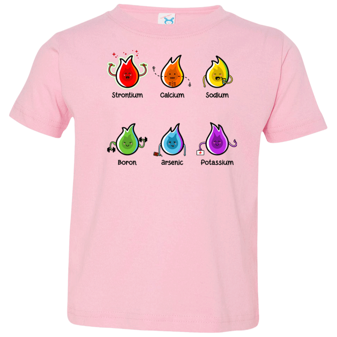 T-Shirts Pink / 2T Flaming Elements Science Toddler Premium T-Shirt