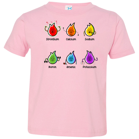 T-Shirts Pink / 2T Flaming Elements Science Toddler Premium T-Shirt