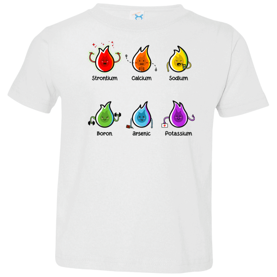 T-Shirts White / 2T Flaming Elements Science Toddler Premium T-Shirt