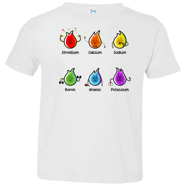 T-Shirts White / 2T Flaming Elements Science Toddler Premium T-Shirt