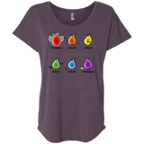 T-Shirts Vintage Purple / X-Small Flaming Elements Science Triblend Dolman Sleeve