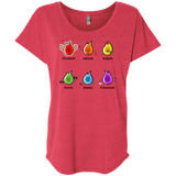 T-Shirts Vintage Red / X-Small Flaming Elements Science Triblend Dolman Sleeve