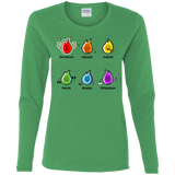 T-Shirts Irish Green / S Flaming Elements Science Women's Long Sleeve T-Shirt