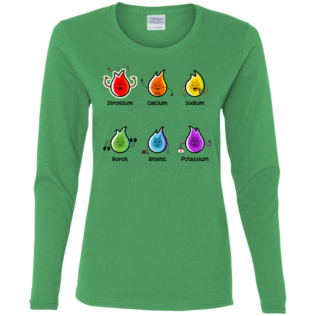 T-Shirts Irish Green / S Flaming Elements Science Women's Long Sleeve T-Shirt