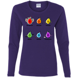 T-Shirts Purple / S Flaming Elements Science Women's Long Sleeve T-Shirt