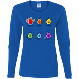 T-Shirts Royal / S Flaming Elements Science Women's Long Sleeve T-Shirt