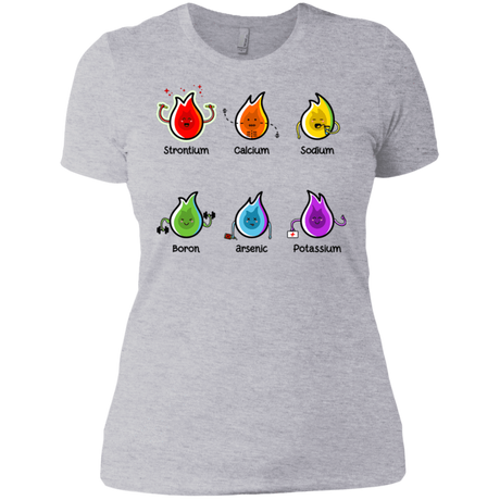 T-Shirts Heather Grey / X-Small Flaming Elements Science Women's Premium T-Shirt