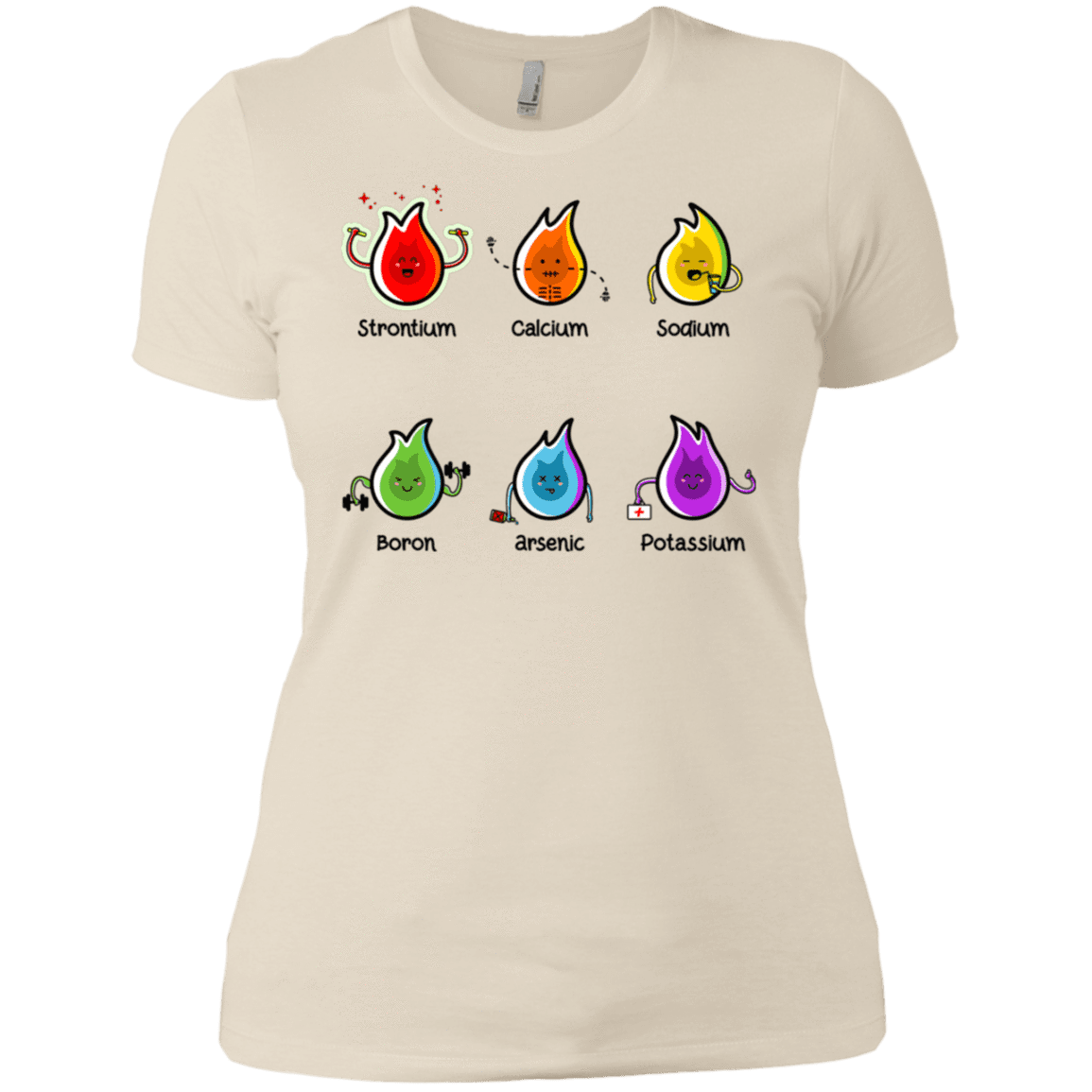 T-Shirts Ivory/ / X-Small Flaming Elements Science Women's Premium T-Shirt