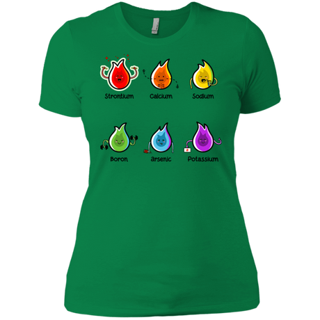 T-Shirts Kelly Green / X-Small Flaming Elements Science Women's Premium T-Shirt