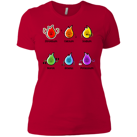 T-Shirts Red / X-Small Flaming Elements Science Women's Premium T-Shirt