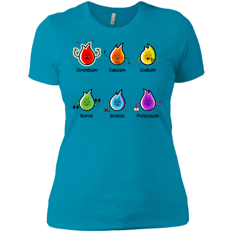 T-Shirts Turquoise / X-Small Flaming Elements Science Women's Premium T-Shirt