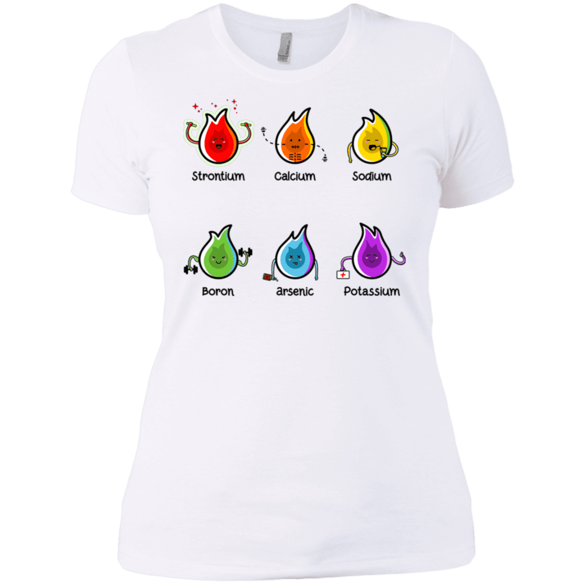 T-Shirts White / X-Small Flaming Elements Science Women's Premium T-Shirt