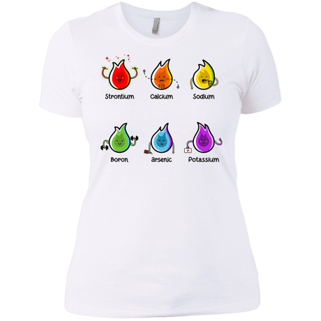 T-Shirts White / X-Small Flaming Elements Science Women's Premium T-Shirt