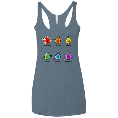 T-Shirts Indigo / X-Small Flaming Elements Science Women's Triblend Racerback Tank