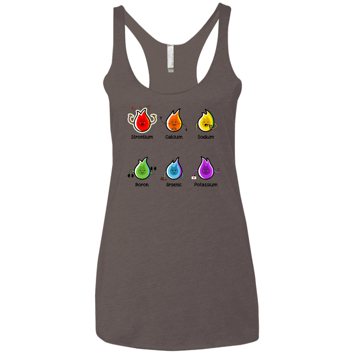 T-Shirts Macchiato / X-Small Flaming Elements Science Women's Triblend Racerback Tank