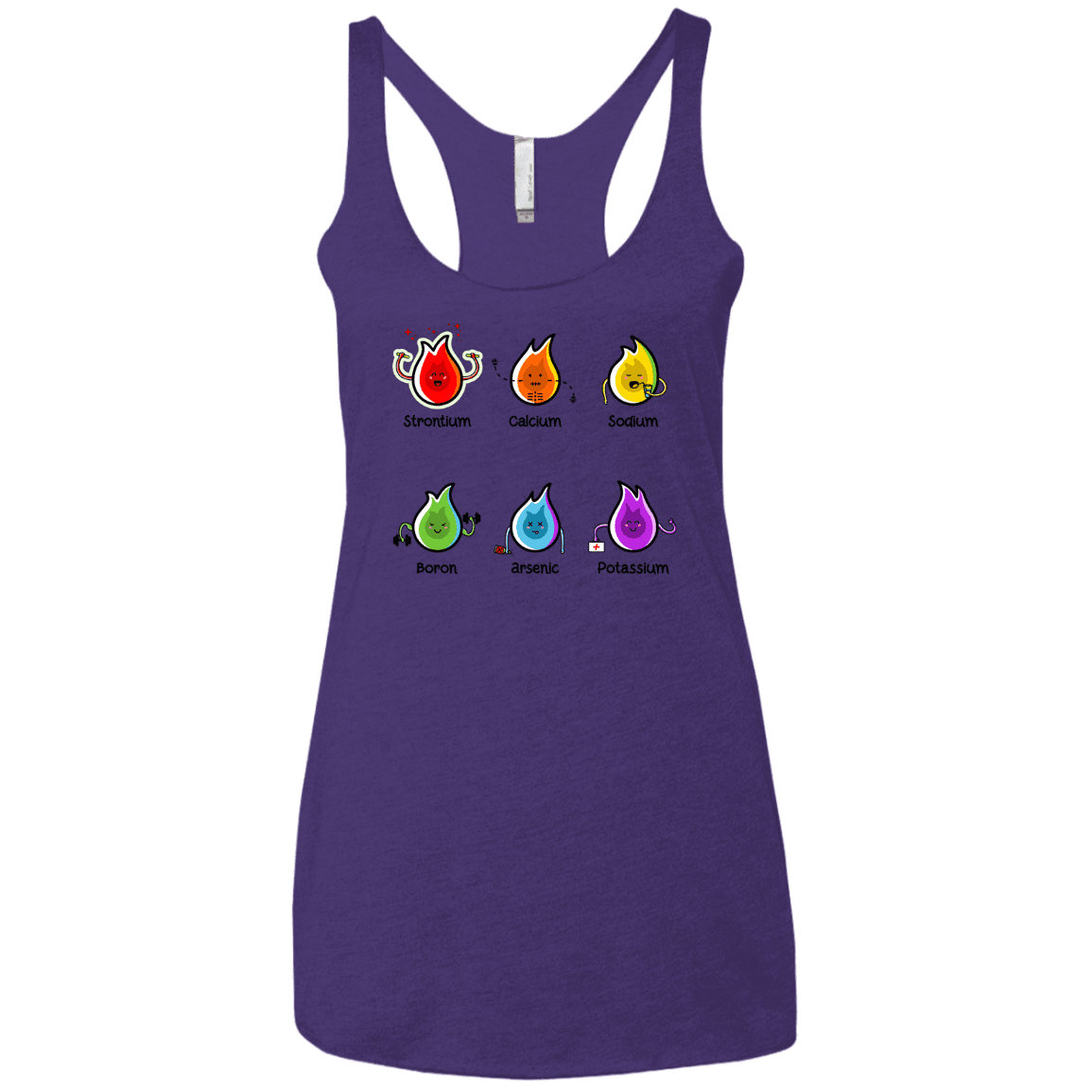T-Shirts Purple Rush / X-Small Flaming Elements Science Women's Triblend Racerback Tank