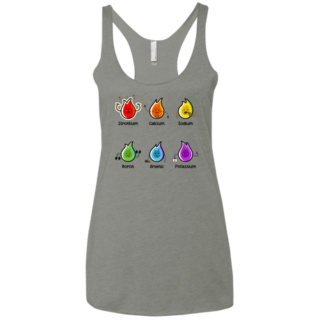 T-Shirts Venetian Grey / X-Small Flaming Elements Science Women's Triblend Racerback Tank