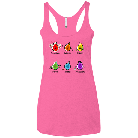 T-Shirts Vintage Pink / X-Small Flaming Elements Science Women's Triblend Racerback Tank