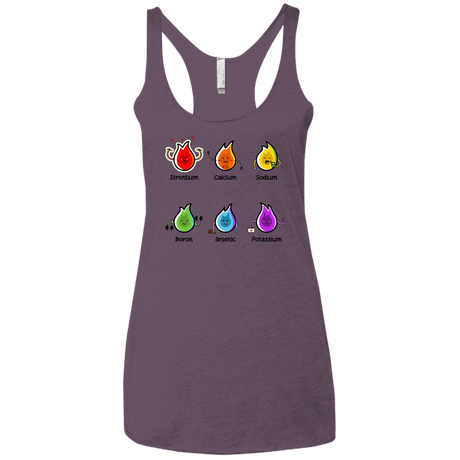T-Shirts Vintage Purple / X-Small Flaming Elements Science Women's Triblend Racerback Tank