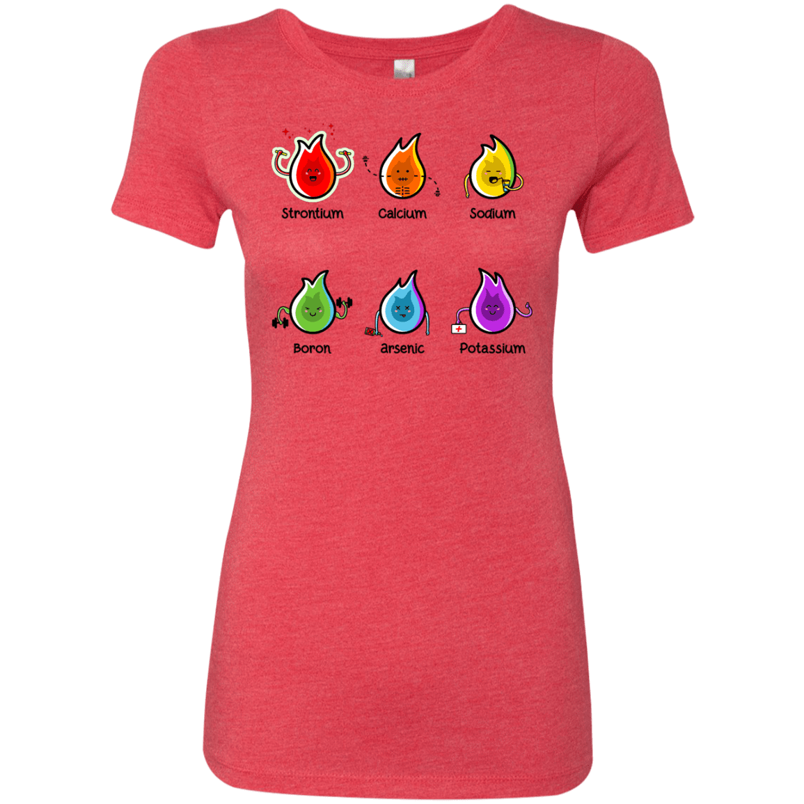 T-Shirts Vintage Red / S Flaming Elements Science Women's Triblend T-Shirt