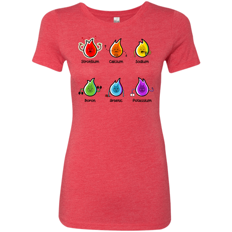 T-Shirts Vintage Red / S Flaming Elements Science Women's Triblend T-Shirt