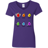 T-Shirts Purple / S Flaming Elements Science Women's V-Neck T-Shirt