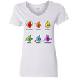 T-Shirts White / S Flaming Elements Science Women's V-Neck T-Shirt