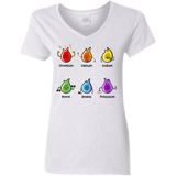 T-Shirts White / S Flaming Elements Science Women's V-Neck T-Shirt