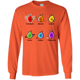 T-Shirts Orange / YS Flaming Elements Science Youth Long Sleeve T-Shirt