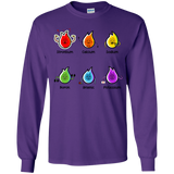T-Shirts Purple / YS Flaming Elements Science Youth Long Sleeve T-Shirt